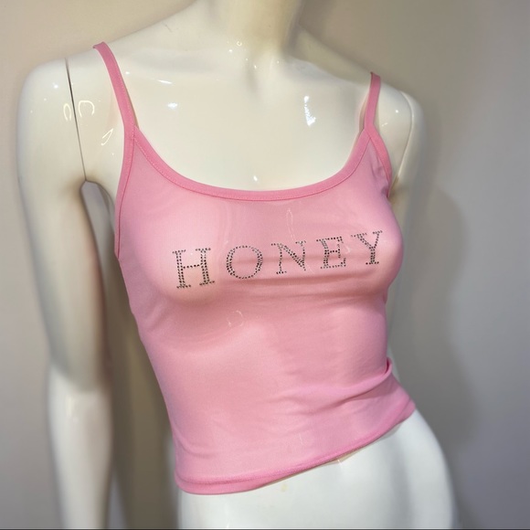 Forever 21 cropped HONEY mesh tank - Picture 2 of 4